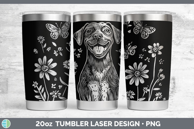 GorgeousWildflowers Dogs Laser 20oz Tumbler design.