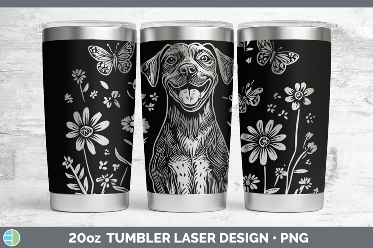 Wildflowers Dogs Rhodesian Ridgeback Laser 20oz Tumbler