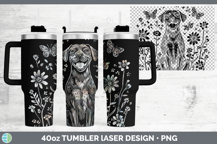 Wildflowers Dogs Rhodesian Ridgeback Laser 40oz Tumbler
