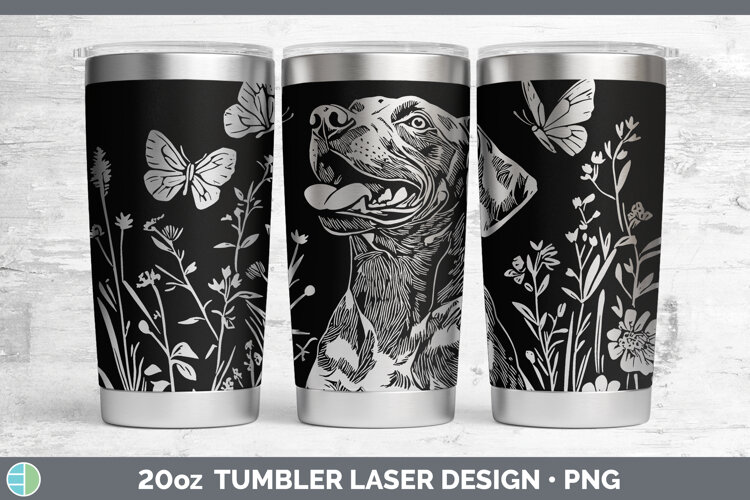 GorgeousWildflowers Dogs Laser 20oz Tumbler design.