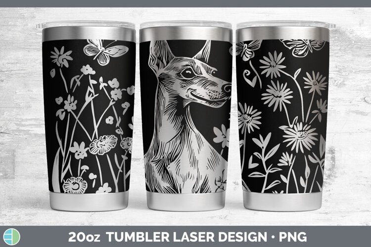 GorgeousWildflowers Dogs Laser 20oz Tumbler design.
