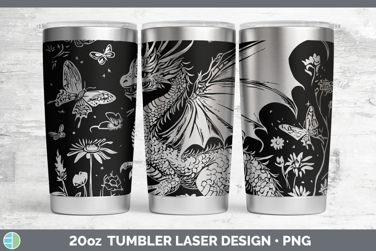 Wildflowers Dragon Laser 20oz Tumbler Design