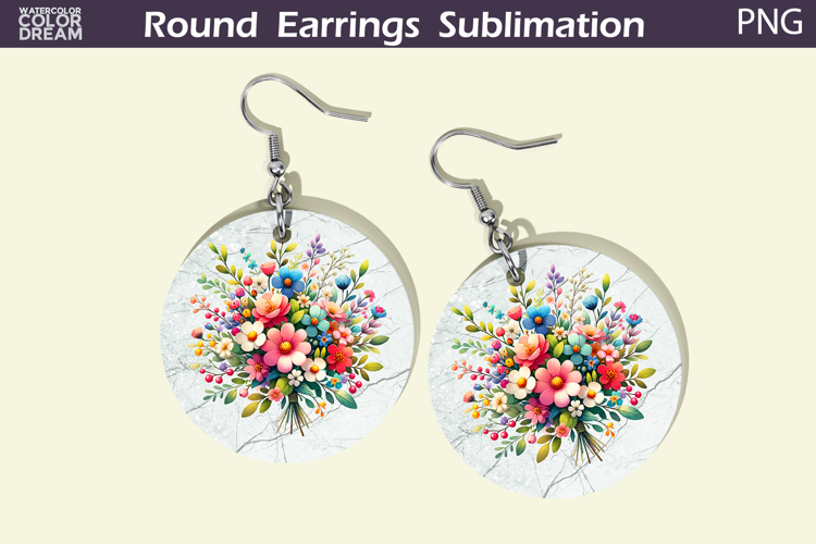 Wildflowers Round Earrings | Floral Earrings
