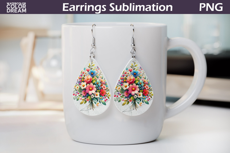 Wildflowers Teardrop Earrings | Floral Earrings