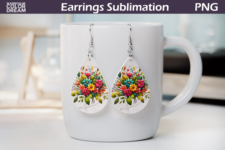Wildflowers Teardrop Earrings | Floral Earrings