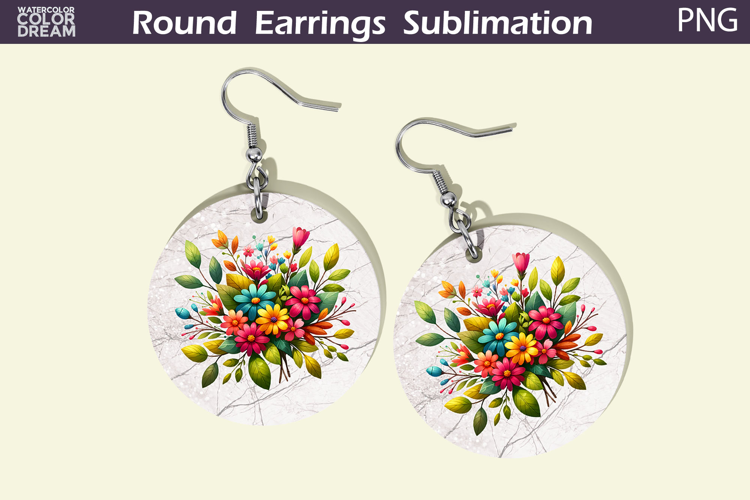 Wildflowers Round Earrings | Floral Earrings