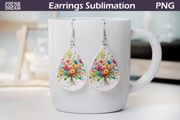Wildflowers Teardrop Earrings | Floral Earrings