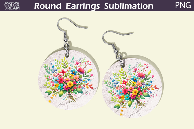 Wildflowers Round Earrings | Floral Earrings