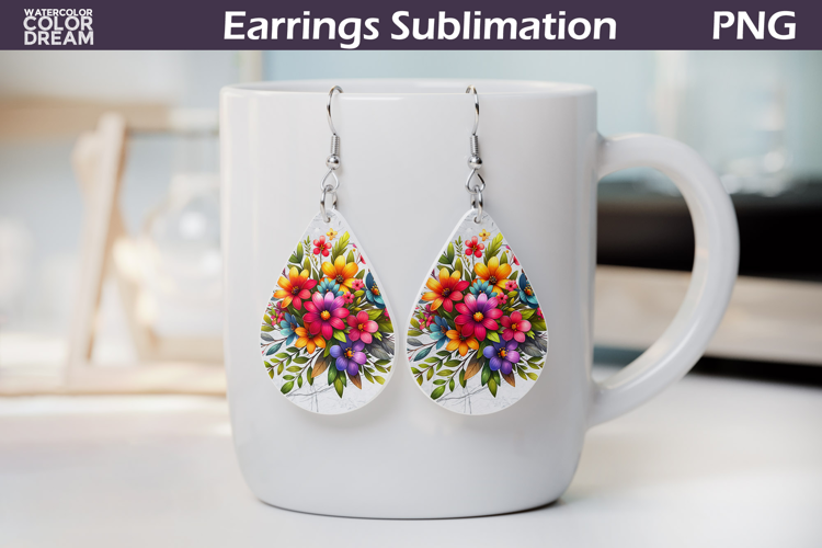 Wildflowers Teardrop Earrings | Floral Earrings