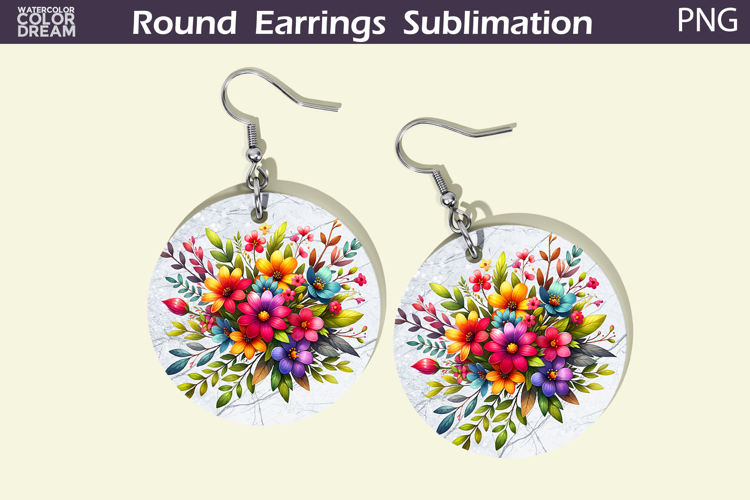 Wildflowers Round Earrings | Floral Earrings