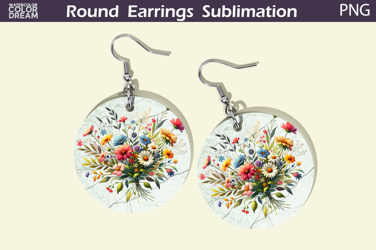 Wildflowers Round Earrings | Floral Earrings