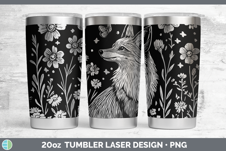 Wildflowers Fox Laser 20ozTumbler Design