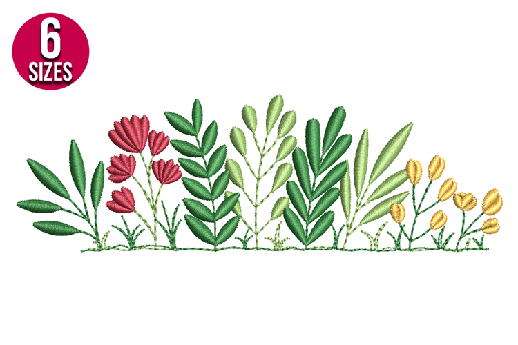 Wildflowers Machine Embroidery Design | Floral Pattern