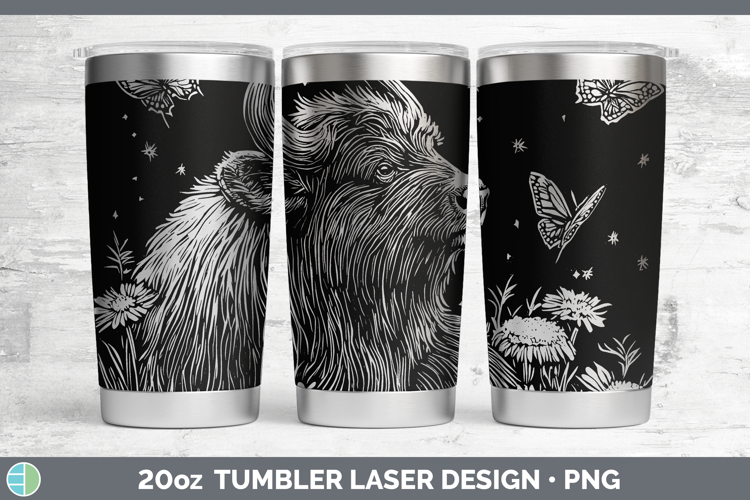 Wildflowers Musk Ox Laser 20oz Tumbler Design