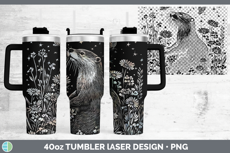 Wildflowers Otter Laser 40oz Tumbler Design