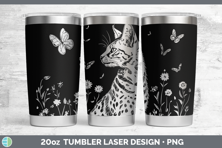 Wildflowers Serval Laser 20oz Tumbler Design