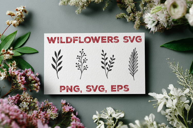 Simple Wildflower SVGs Image 4
