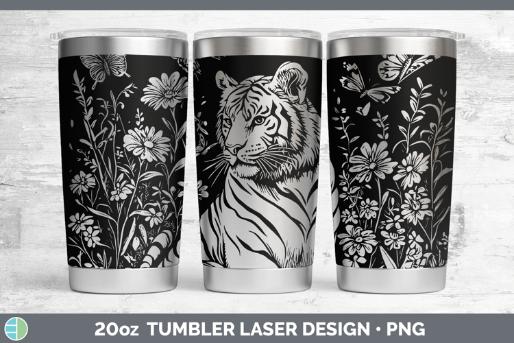 Wildflowers Tiger Laser 20oz Tumbler Design