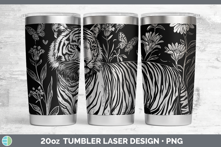 Wildflowers Tiger Laser 20oz Tumbler Design