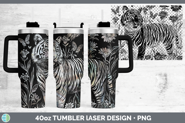 Wildflowers Tiger Laser 40oz Tumbler Design
