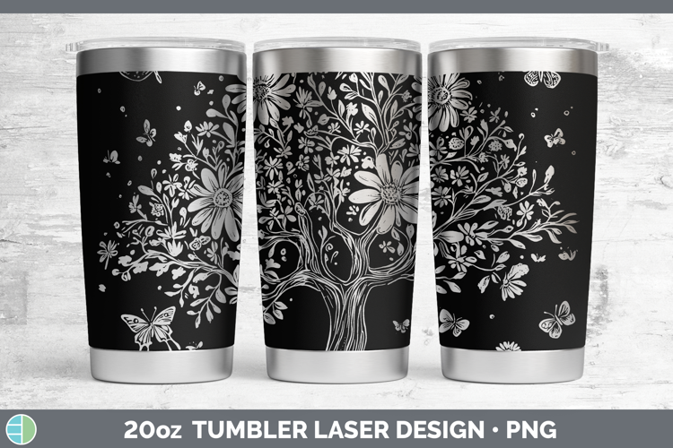 Wildflowers Tree of Life Laser 20oz Tumbler Design