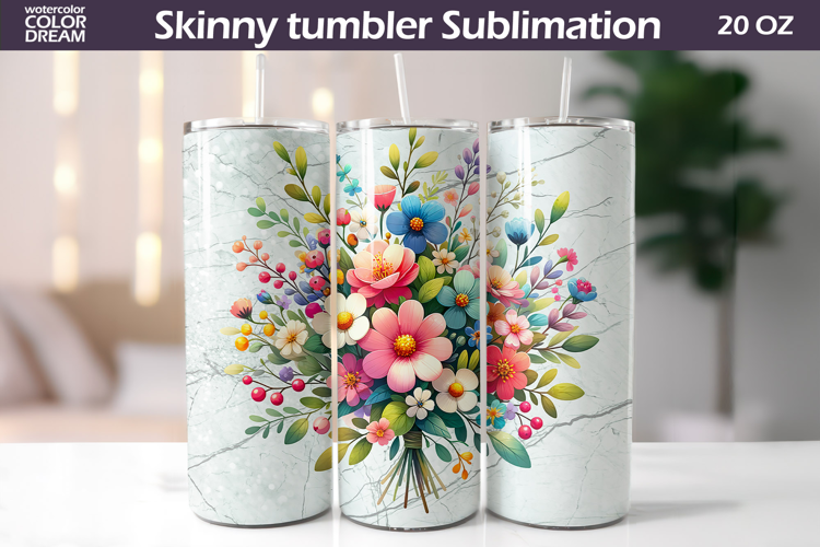 Wildflowers Tumbler Wrap | I Floral Tumbler Sublimation