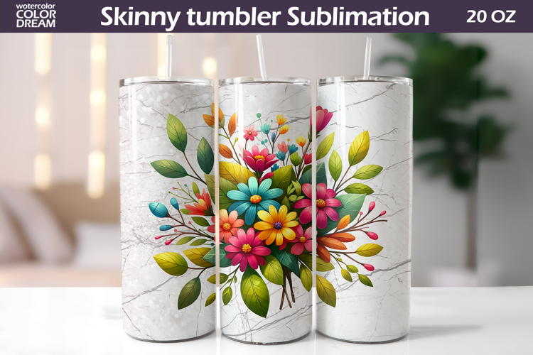 Wildflowers Tumbler Wrap | I Floral Tumbler Sublimation