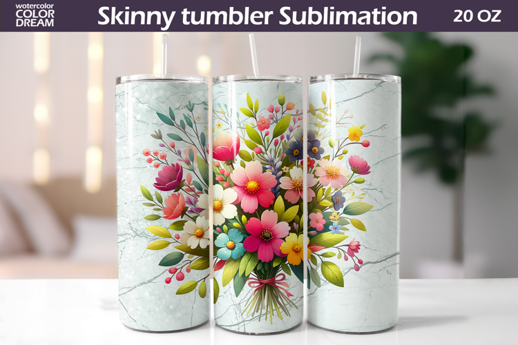Wildflowers Tumbler Wrap | I Floral Tumbler Sublimation
