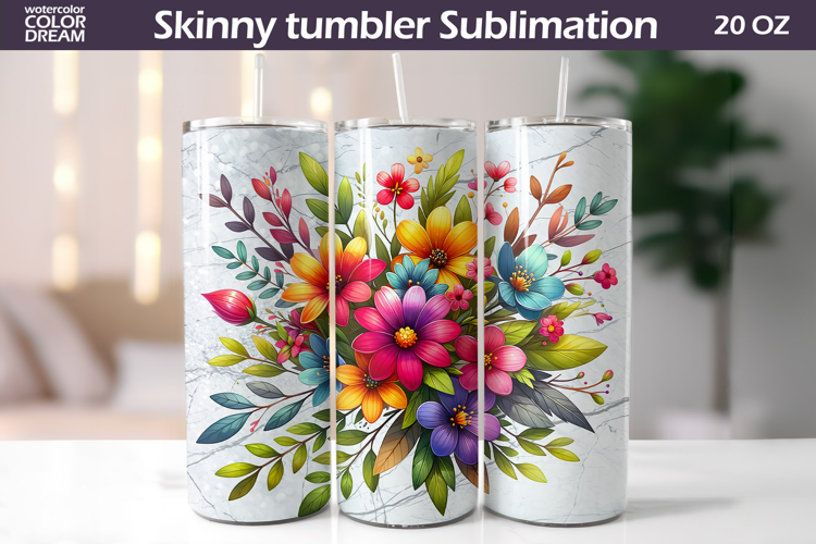 Wildflowers Tumbler Wrap | I Floral Tumbler Sublimation