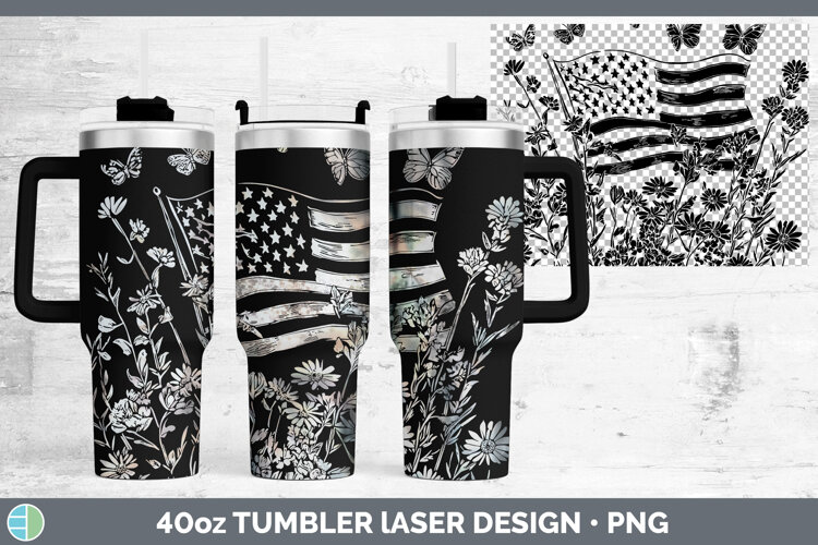 GorgeousWildflowers Laser 40oz Tumbler design.
