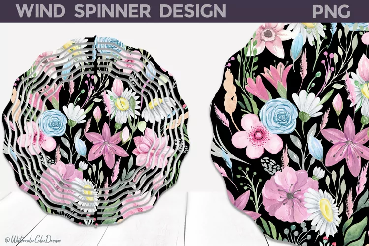 Flowers Wind Spinner Sublimation | Wildflowers Wind Spinner