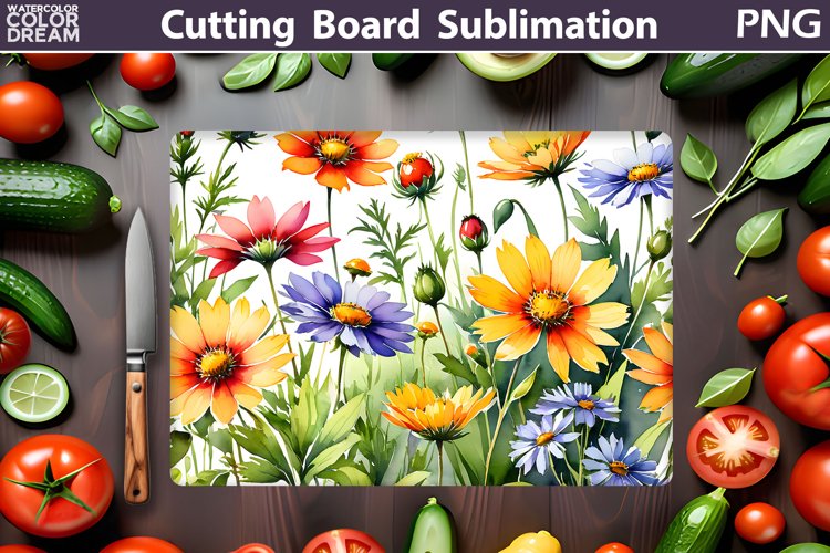 Watercolor Flowers Image 2