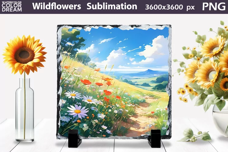 Wildflowers Sublimation | Slate Sublimation Design
