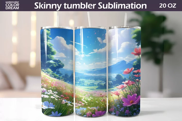 Wildflowers Tumbler Sublimation | Summer Flowers Tumbler