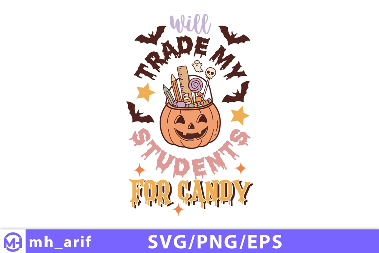 Halloween Coffee Hand-drawn SVG PNG T-shirt Design example image 1