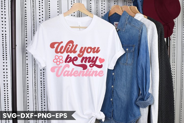 Will you be my valentine - Valentines Day Retro Design