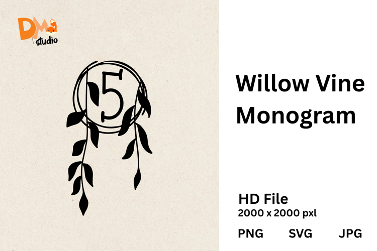 Willow Vine Monogram example image 1