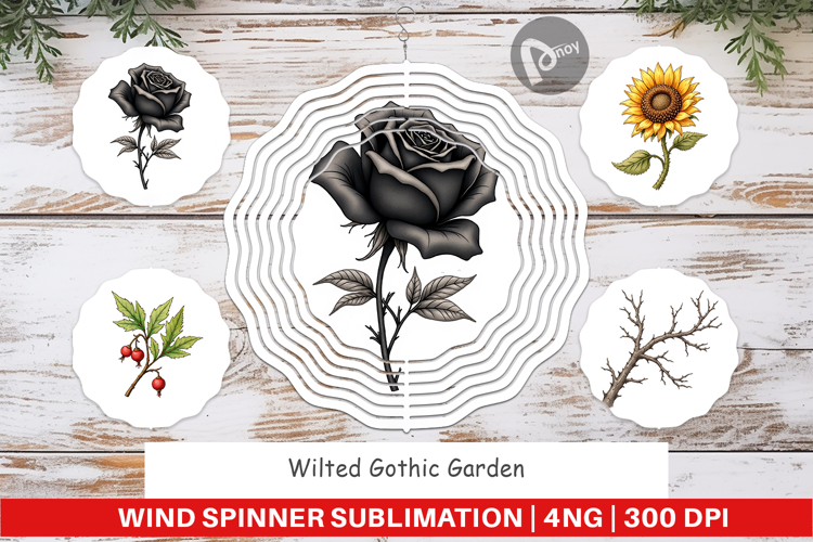 Wilted Garden Wind Spinner