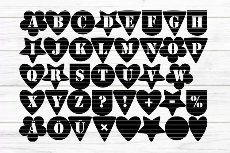 Pennant ABC cutting file SVG DXF FCM