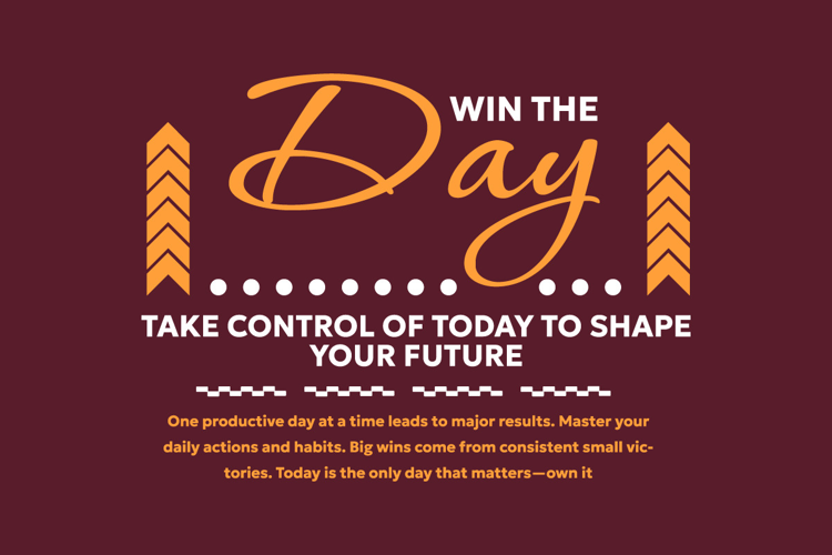 Win the Day Urban Typography T-shirt Design