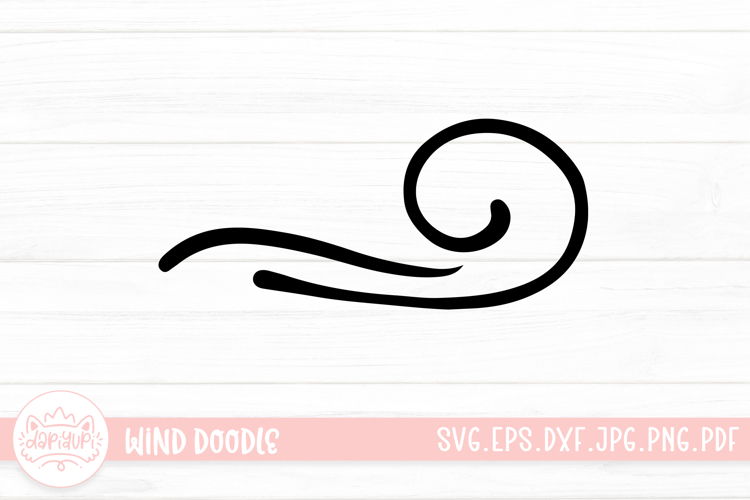 Wind Doodle SVG Cut File