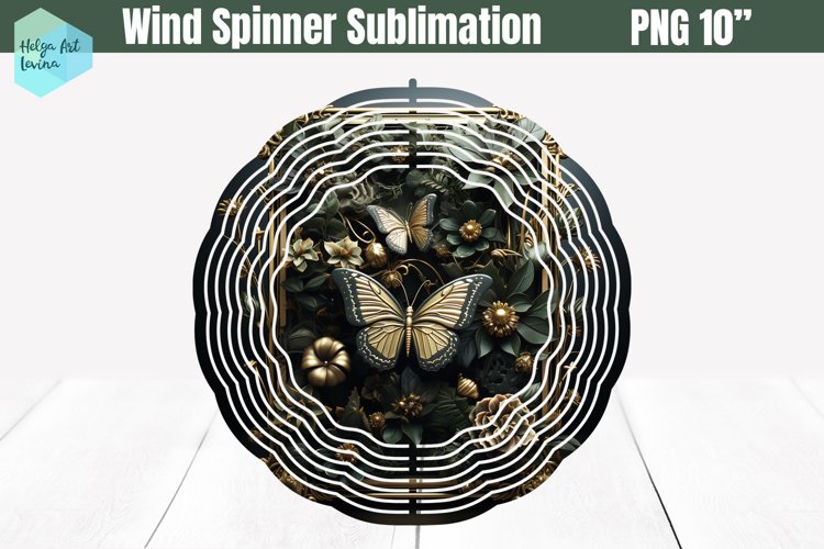 3D Butterfly Wind Spinner Sublimation
