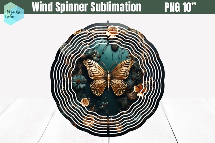 3D Butterfly Wind Spinner Sublimation