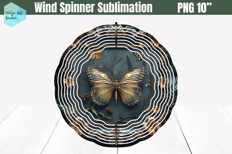 3D Butterfly Wind Spinner Sublimation
