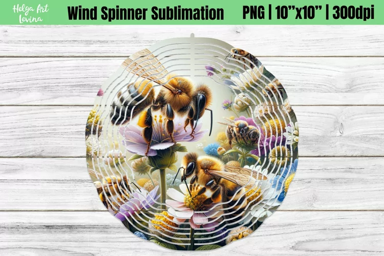 Bee Sublimation | Wind Spinner Sublimation