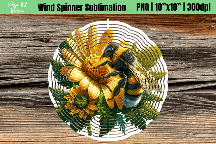 Bee Sublimation | Wind Spinner Sublimation