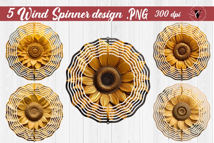 3D sunflower | 3D Wind Spinner sublimation