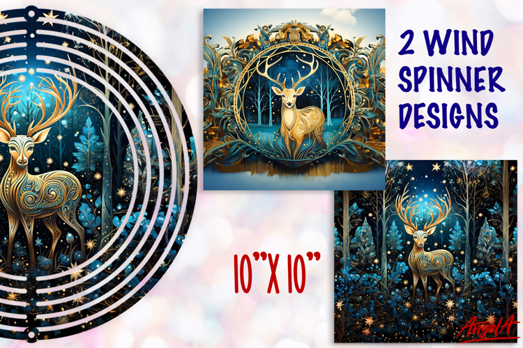 Christmas deer wind spinner sublimation, Fairy Wind Spinner