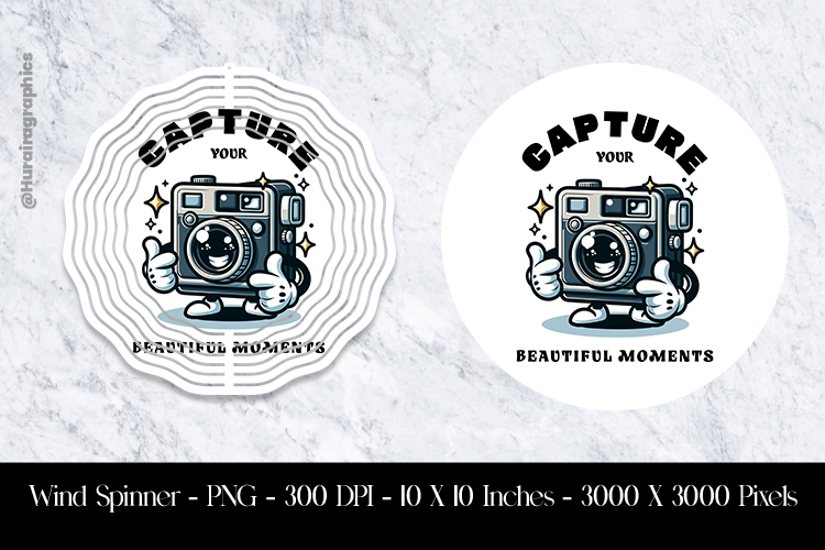 Capture Your Beautiful Moments Wind Spinner Sublimation Desi