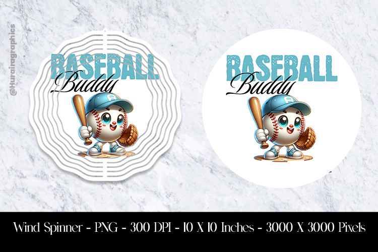 Basket Ball Buddy Wind Spinner Sublimation Design PNG